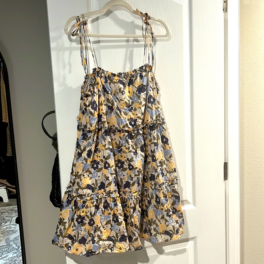 Rails Caralyn Mod Floral Tiered Mini Sundress in Yellow, Blue, Gray - Picture 5 of 8